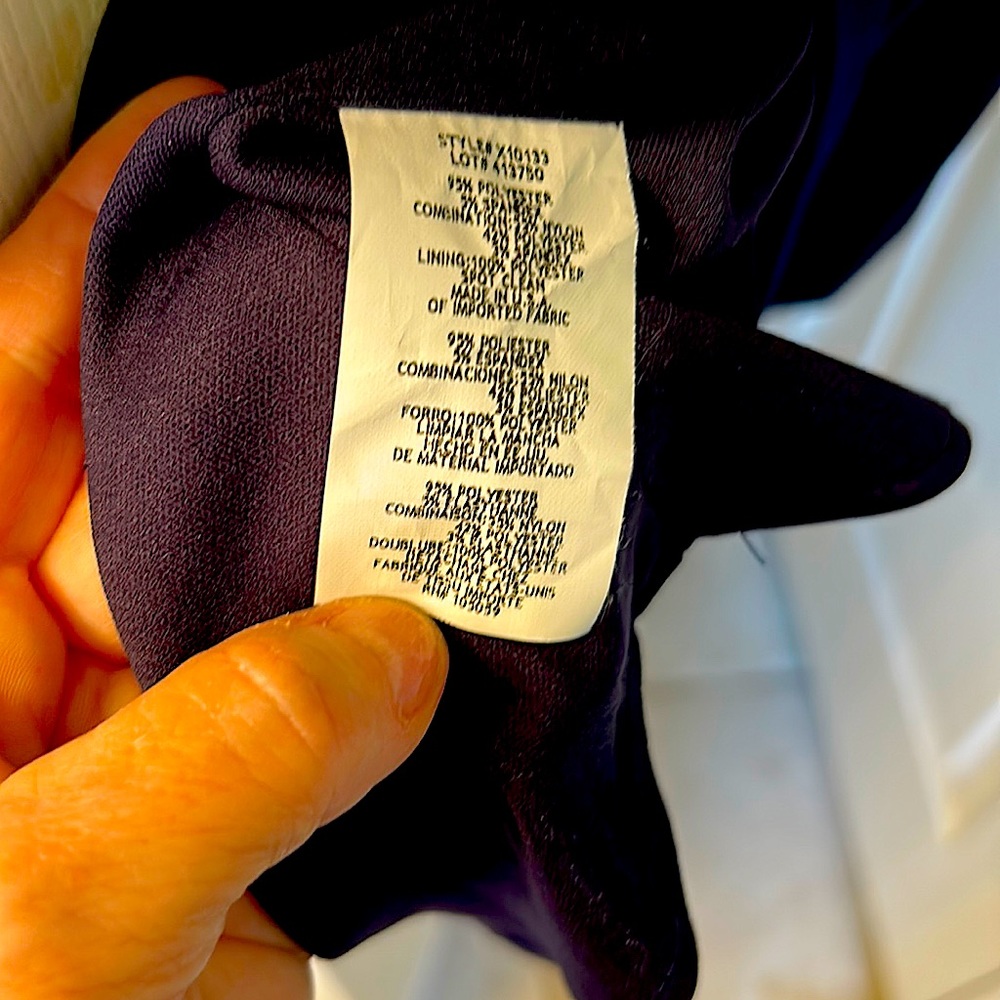 Xscape Bell Sleeve Cocktail Dress Navy Blue Size 12